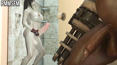 Tifa's Cock Stiffens and Explodes as She Gives Her First Handjob at the Pharmacy