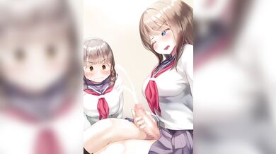 'The Futanari Girl and Her Friend Watch as She Masturbates'