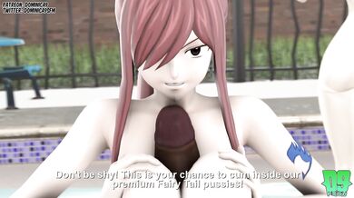 Fucking Rivals: Erza vs Lucy's Pussy Battle