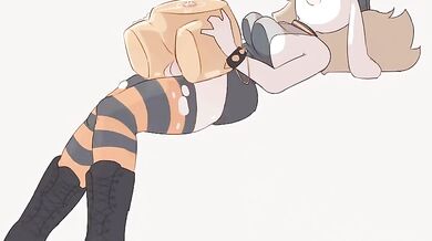 Futa Bunny Fucking a Vibrating Masturbator