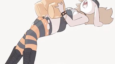 Futa Bunny Fucking a Vibrating Masturbator