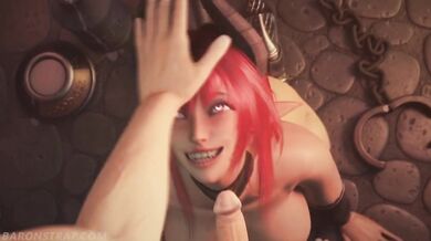 The Pet Succubus Gives A Blowjob To The Baron Strapon!