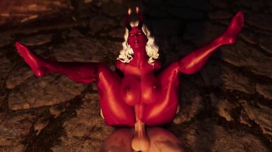 Dragonborn's Big Cock Gets Ravaged by Busty Demon Slut