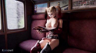 Harley Quinn Gets Hard On The Train