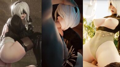 2B Fucks the Shit Out of a Huge Dildo in Nier's Dynamic Sequel