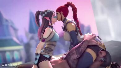 Cassie, Ying and Hanzo's Gangbang Orgy: Wanksysfm