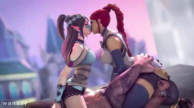 Cassie, Ying and Hanzo's Gangbang Orgy: Wanksysfm