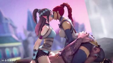 Cassie, Ying and Hanzo's Gangbang Orgy: Wanksysfm