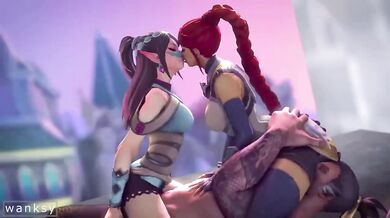 Cassie, Ying and Hanzo's Gangbang Orgy: Wanksysfm