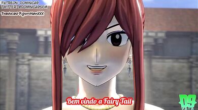 Aprendendo com Erza Scarlet: Duas recrutas são ensinadas pelo sexo