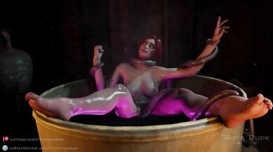 Triss Merigold Deepthroat Tentacle Orgy (TheRopeDude)