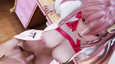 Cum inside Honoka's Coat with Spizzy