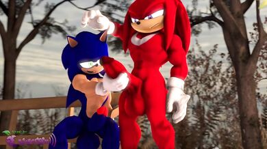 Sonic's Horny Handjob With Knuckles