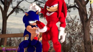 Sonic's Horny Handjob With Knuckles