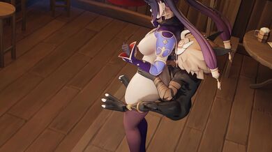 Genshin Impact - Mona and Hilichurl in Thigh Sex Position with Angle View 4K (Camera Two)