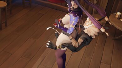 Genshin Impact - Mona and Hilichurl in Thigh Sex Position with Angle View 4K (Camera Two)