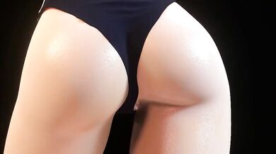 Backdoor Beauty: Schoolgirl Swimsuit 3D Hentai