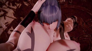 Sexy Succubus Leona Rides Tentacle Monster Orochi in Naughty Compilation