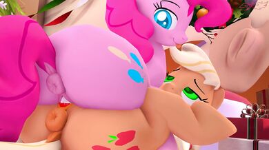 Pinkie Pie's Double Dildo Debauchery in 60fps [God of Fury]