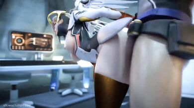 Ellowas Gets Banged by Soldier 76 and Mercy's Threesome