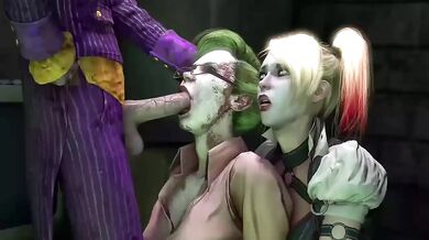 Joker's Gangbang Orgy with His Fan Club - Bukkake