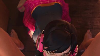 Nutjob Yuri Sucks Off D.Va in 4K Resolution with a Joyful Finish