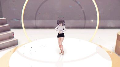 Naughty Yuuka's Full Body Exposure and Sensual Striptease in Front of Her Beloved Teddy Bear, While Enjoying Her Blue Archive Playboy Magazine