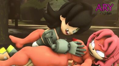 Gangbanged by Sonic and His Crew