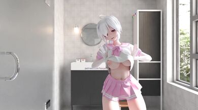 Beautiful Bodied Woman Takes a Shower in the Restroom (Haaguigui)