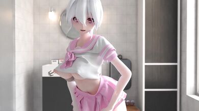 Beautiful Bodied Woman Takes a Shower in the Restroom (Haaguigui)
