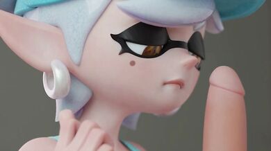 The Naughty Inkling and Her Red Moa Love Handjobs!