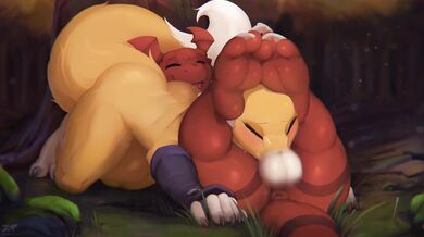 Blowing the Monster in the Tiny Titan: Renamon Gives Guilmon a Lewd Lesson