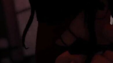 Busty whore enjoys various sexual activities in Roblox