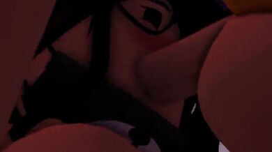 Busty whore enjoys various sexual activities in Roblox