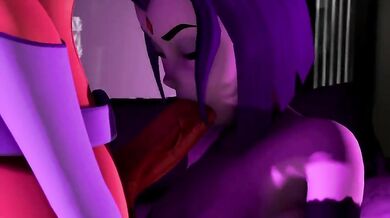 Black Raven and Red-headed Alien Starfire's Anal Threesome With a Dark and Twisted Mysterious Stranger