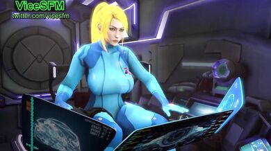 Sucking and Fucking Machine (ViceSFM) Porn Parody of Samus Aran with Gaping Holes and Wet Screams