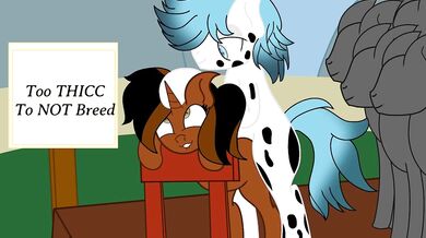 A sexy, furry stallion with a spot on his cock takes Dylina for a wild public ride