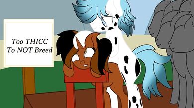 A sexy, furry stallion with a spot on his cock takes Dylina for a wild public ride
