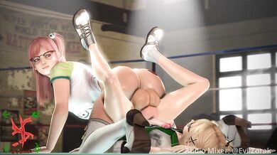 Maxwell Gym Sexfest: Honoka and Marie Rose Go At It