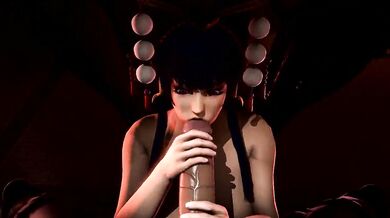 Ryu Hayabusa's Huge Cock Gets Nailed by Nyotengu in Onagi