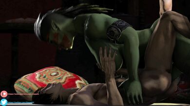 Futa Centaur and Human Lover's Passionate Embrace