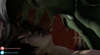 Futa Centaur and Human Lover's Passionate Embrace