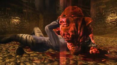 Rigorous Revenge: Undead Hound Fucks Khajiit's Brains Out