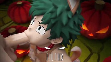 Halloween Orgy with Deku and Friends