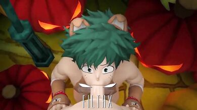 Halloween Orgy with Deku and Friends