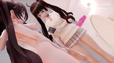 Mona's Toilet Trouble: A Futanari Experience