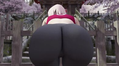 Sakura Rides Her Bike in Skimpy Shorts (kishi)