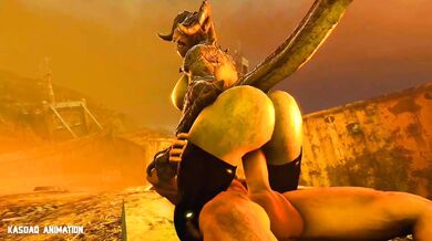 Femdom Deathclaw Fucks Human with Huge Cock in 'Kasdaq'
