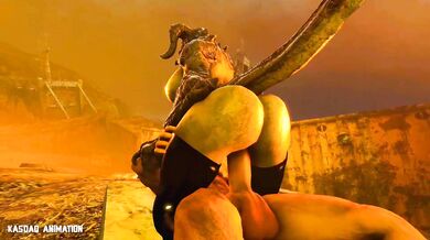 Femdom Deathclaw Fucks Human with Huge Cock in 'Kasdaq'