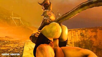 Femdom Deathclaw Fucks Human with Huge Cock in 'Kasdaq'